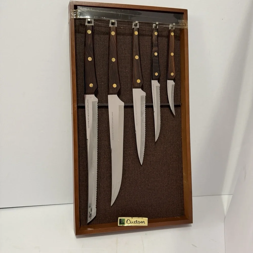 Lifetime Cutlery 5 Knife Set Custom‎ 400 Line Original Packing Stainless Steel